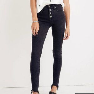 Madewell Black 9" Mid Rise Skinny Jeans